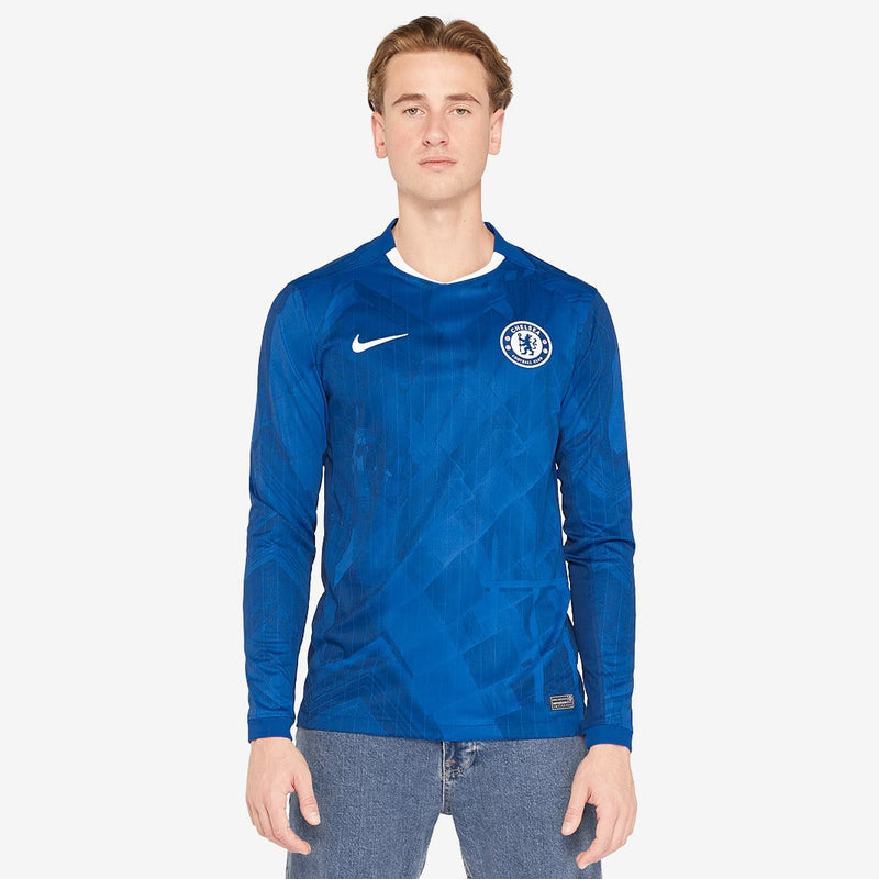 Camisa Nike Chelsea 2025/26 I Manga Longa Torcedor