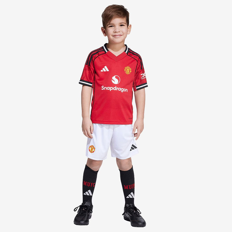 Conjunto Infantil Adidas Manchester United 2025/26 Torcedor
