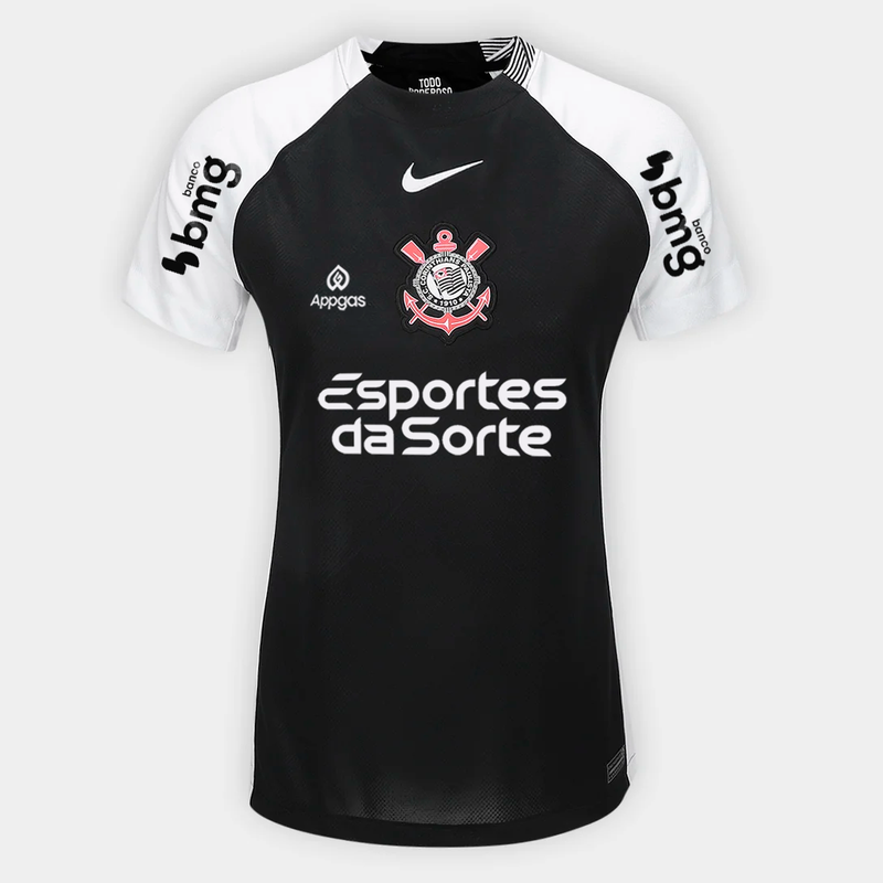 Camisa Feminina Nike Corinthians 2025/26 II Torcedor Com Patrocínios
